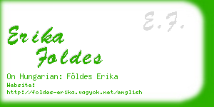erika foldes business card